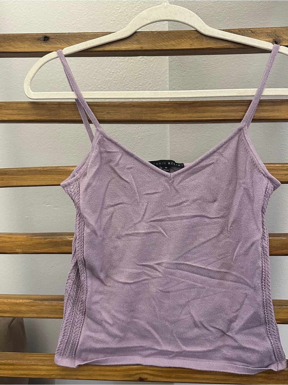 ANTONIO MELANI Lavender Knit Spaghetti Strap Camisole